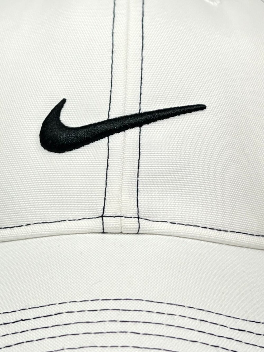 Nike Heritage86 Dri Fit Strapback Hat White Adjustable Swoosh Outdoor Golf Mens - Picture 9 of 15